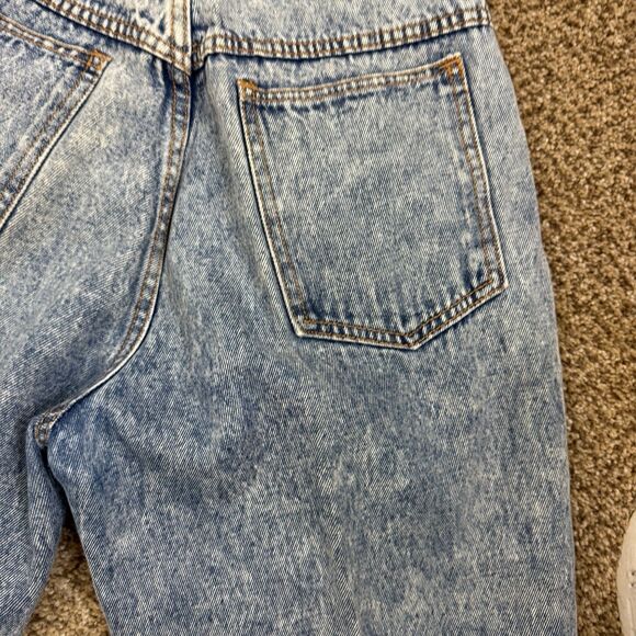 Gitano Mom Jeans Size 32 Short Blue 100% Cotton Acid Wash High Waist Vintage 80s - Picture 11 of 11